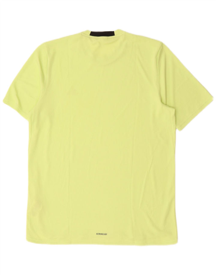 Adidas Mens Camiseta Top Poliéster Verde Médio