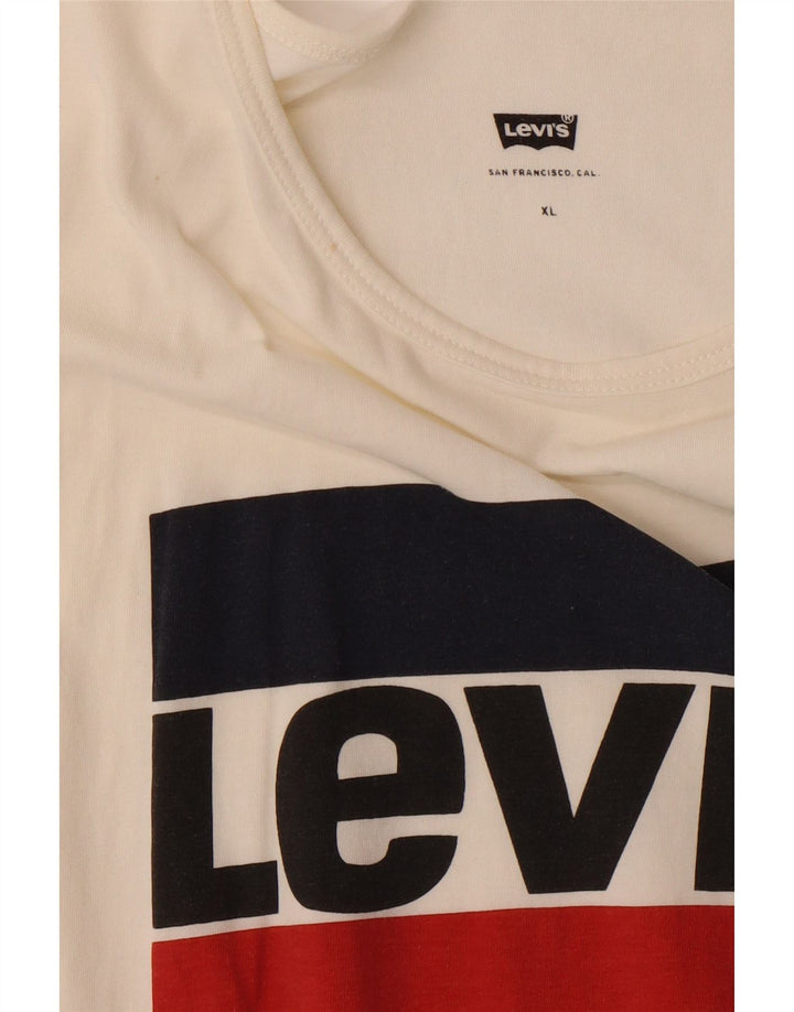 Colete gráfico masculino LEVI'S Top XL branco