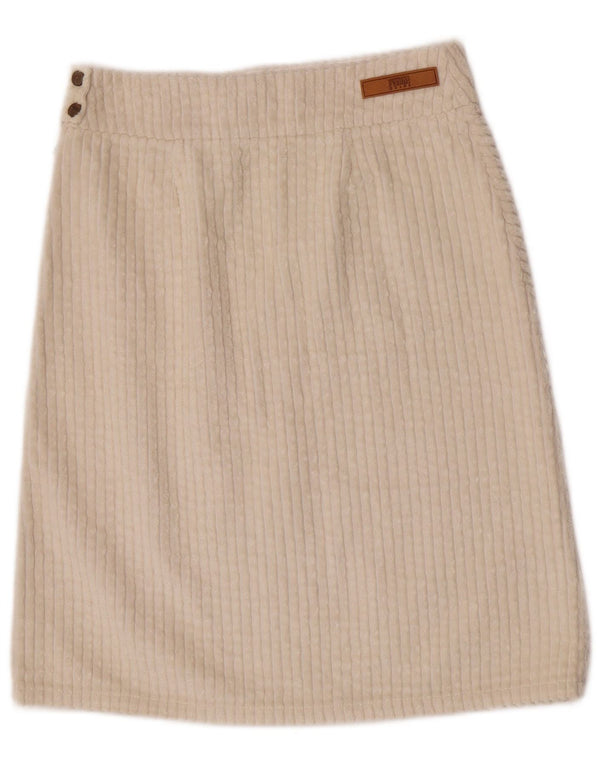 Saia feminina de veludo Gianfranco Ferre W30 médio off white
