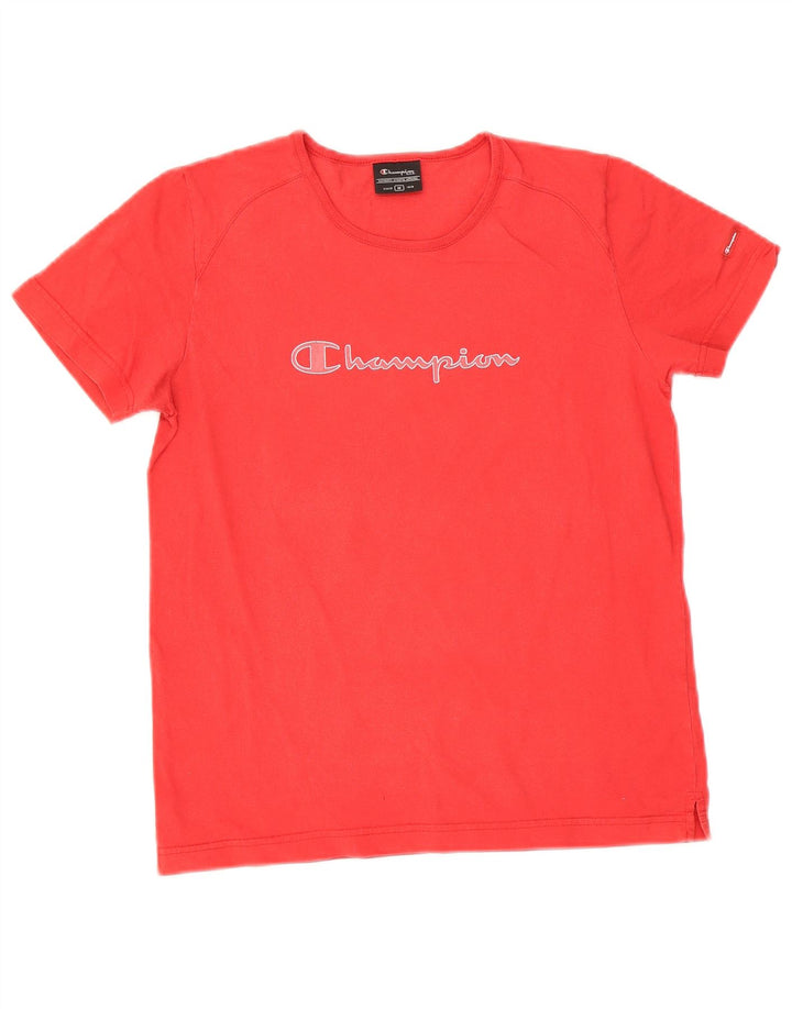 Camiseta feminina estampada Champion UK 12 médio vermelho