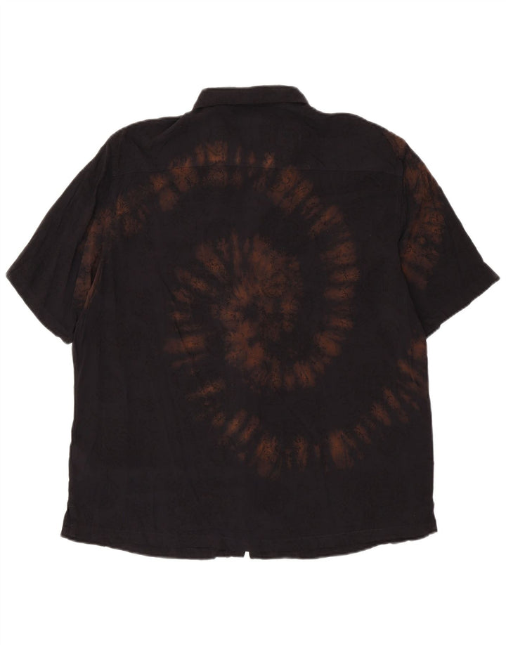 Camisa masculina de manga curta com ajuste relaxado ALL SAINTS médio preto tie-dye
