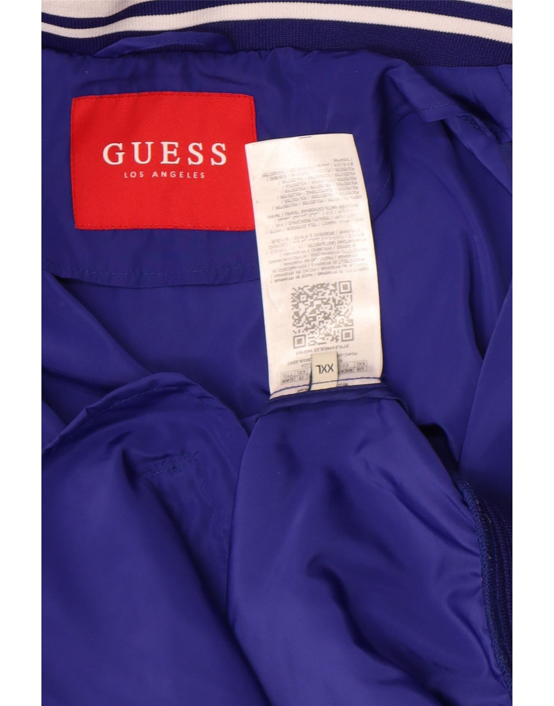 Guess Mens Treino Top Jacket 2XL Azul Colourblock Poliéster