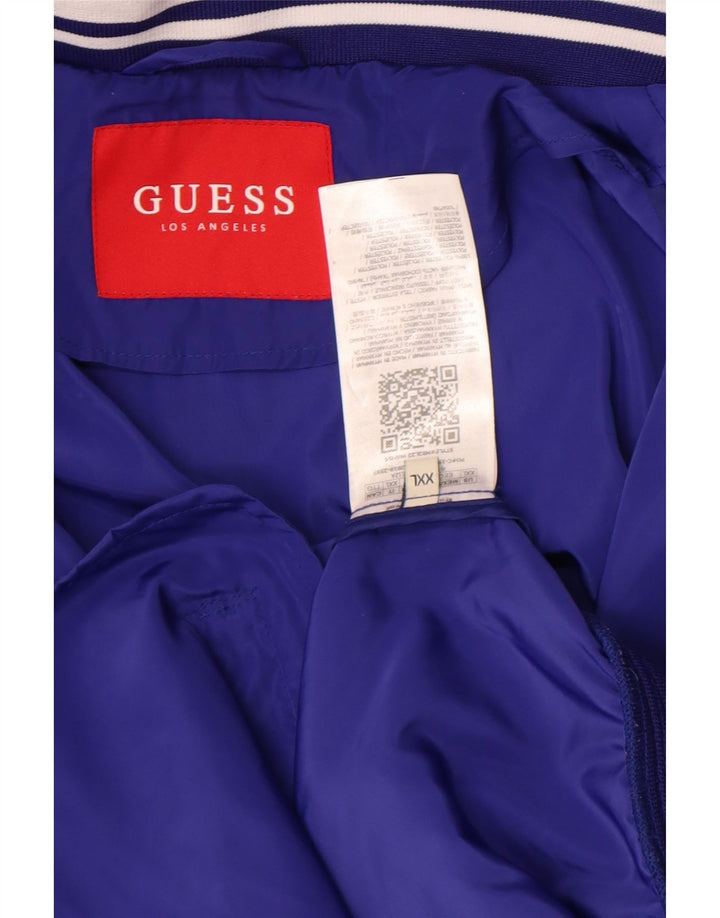Guess Mens Treino Top Jacket 2XL Azul Colourblock Poliéster
