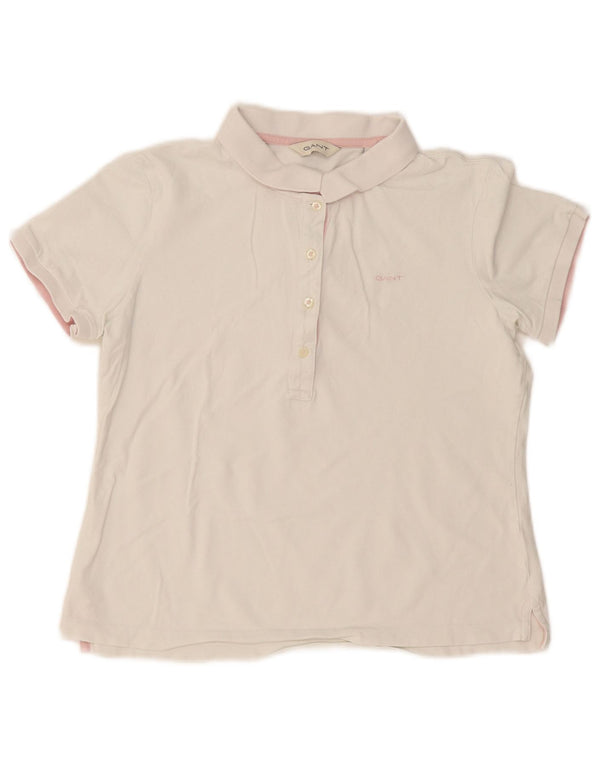 Camisa polo feminina Gant UK 14 médio branco