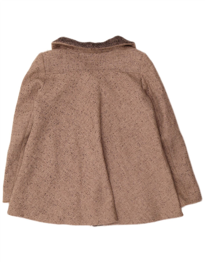 Sobretudo curto oversized feminino Max & Co. UK 6 XS lã manchada bege