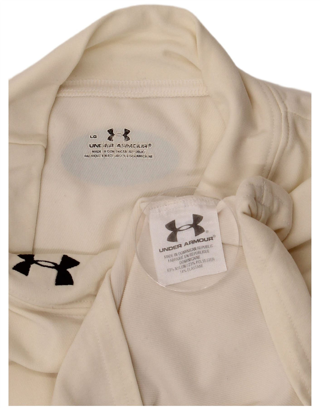 Under Armour Mens Top Manga Longa Grande Off White Nylon