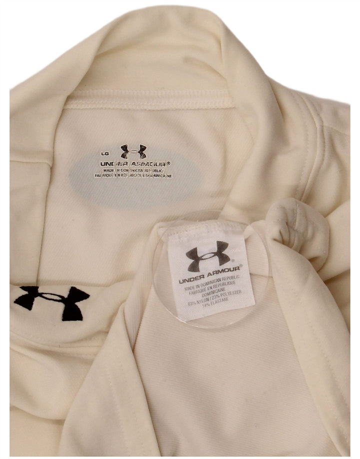 Under Armour Mens Top Manga Longa Grande Off White Nylon