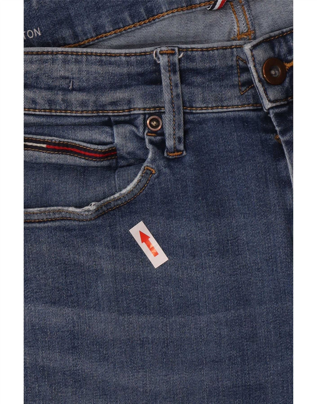 Tommy Hilfiger Mens Scanton Distressed Denim Shorts Médio W33 Azul