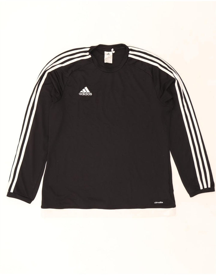 Adidas Mens Climalite Top Manga Longa Grande Poliéster Preto