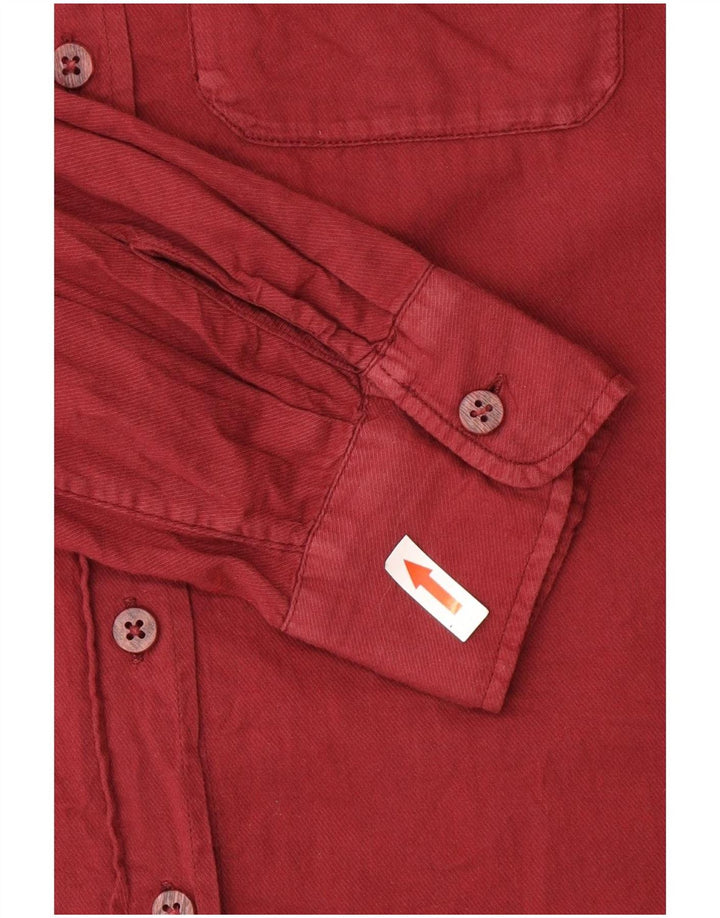Camisa feminina Massimo Dutti EU 44 XL algodão borgonha
