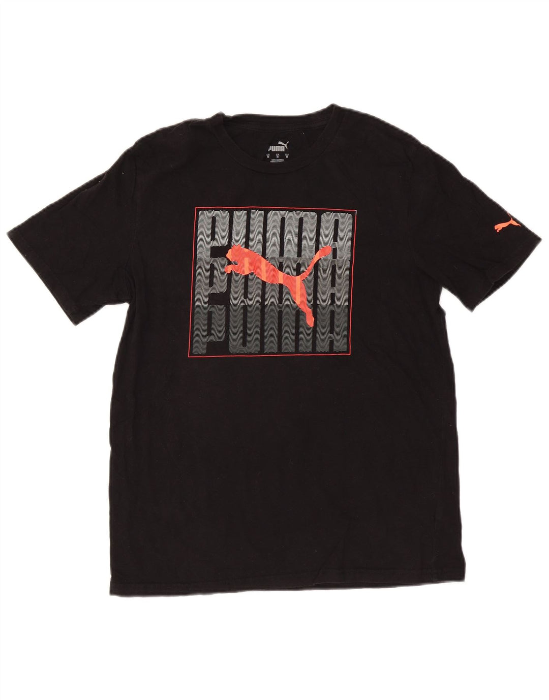Camiseta masculina PUMA Graphic Top médio algodão preto