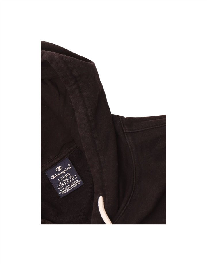 CHAMPION Suéter com capuz gráfico masculino grande preto