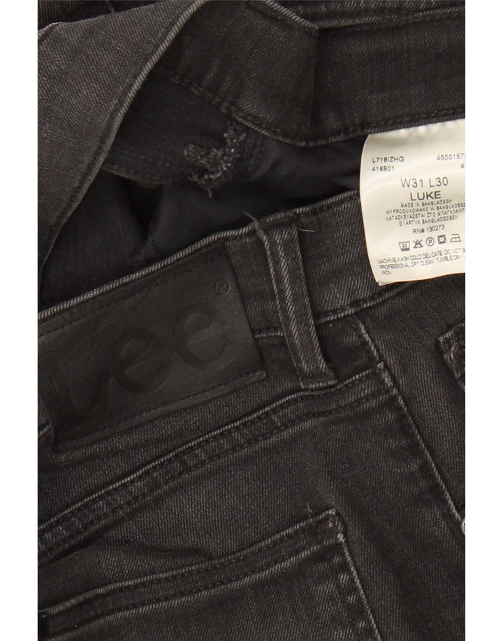 LEE Masculino Luke Straight Jeans W31 L30 Algodão Preto