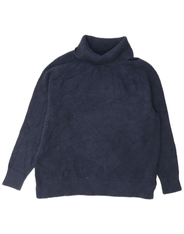 Suéter feminino L.L.Bean com gola redonda e algodão azul marinho UK 18 XL