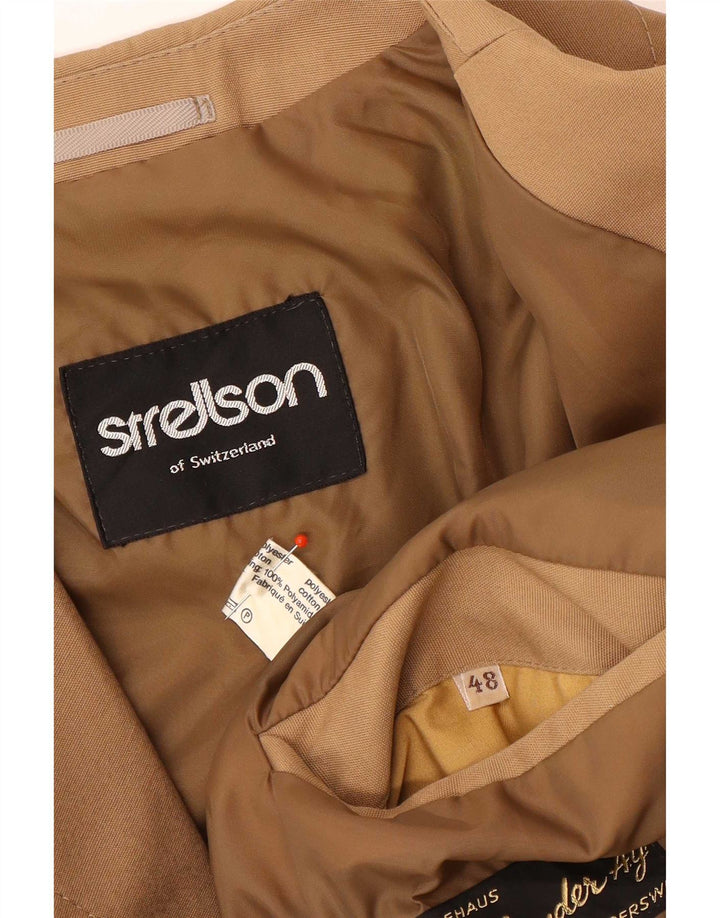 Sobretudo masculino Strellson IT 48 poliéster marrom médio