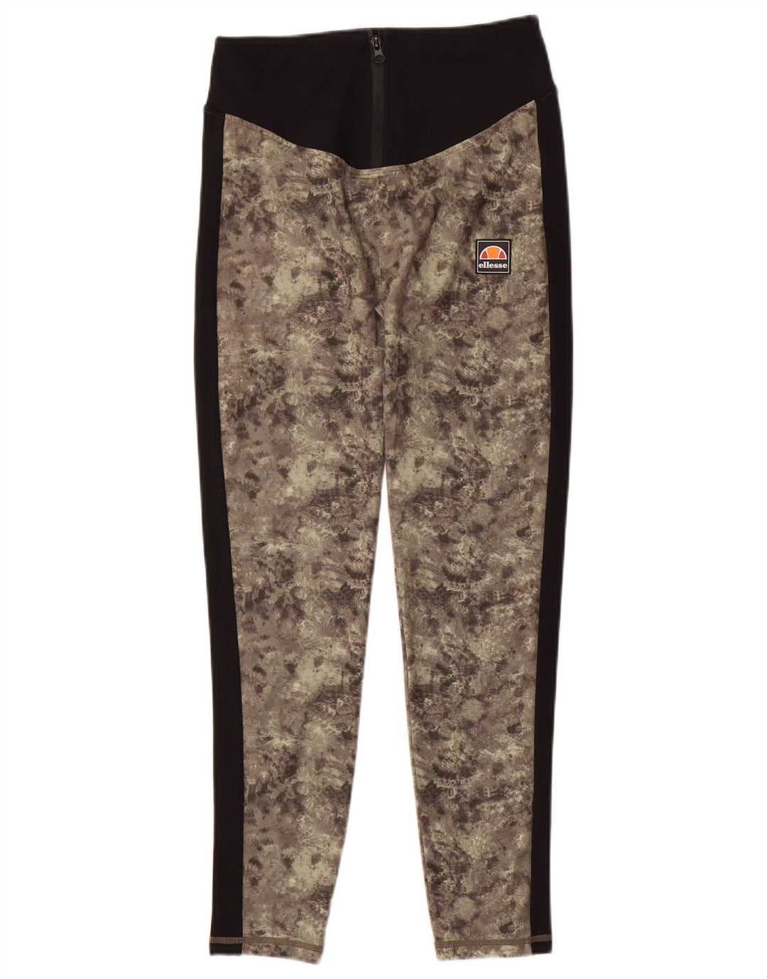 Leggings femininas Ellesse UK 10 poliéster camuflado verde pequeno