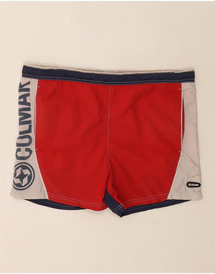Shorts de natação masculino Colmar gráfico EU48 médio vermelho colorblock