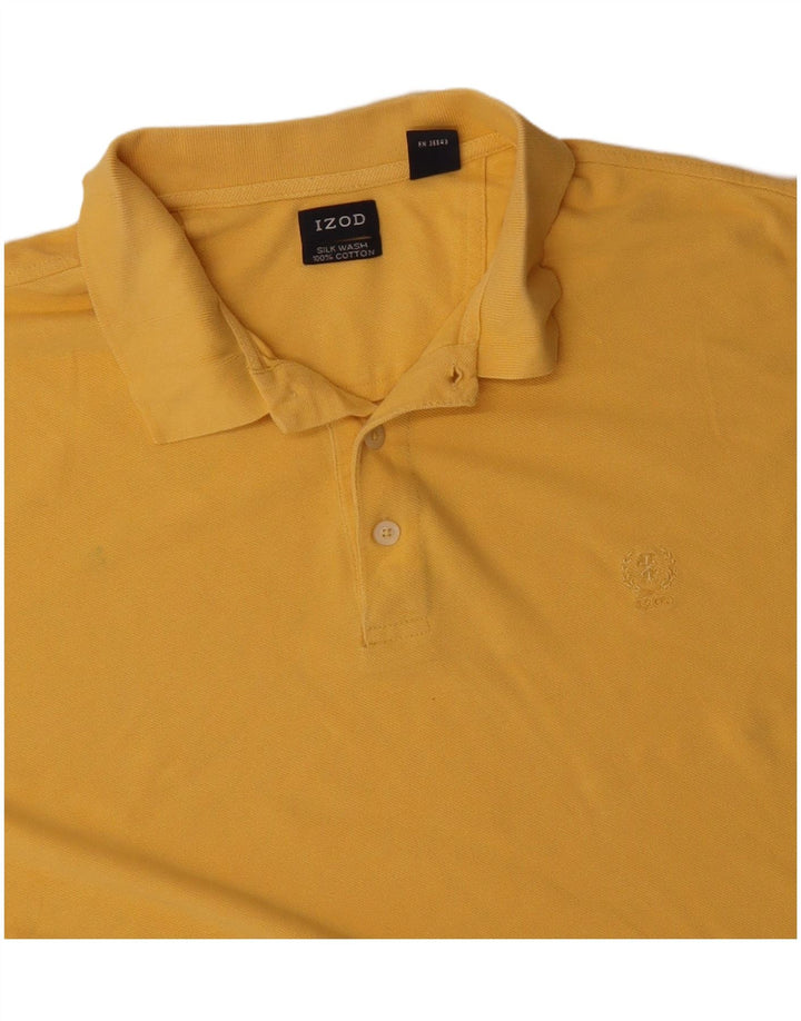 Camisa polo masculina IZOD XL algodão amarelo