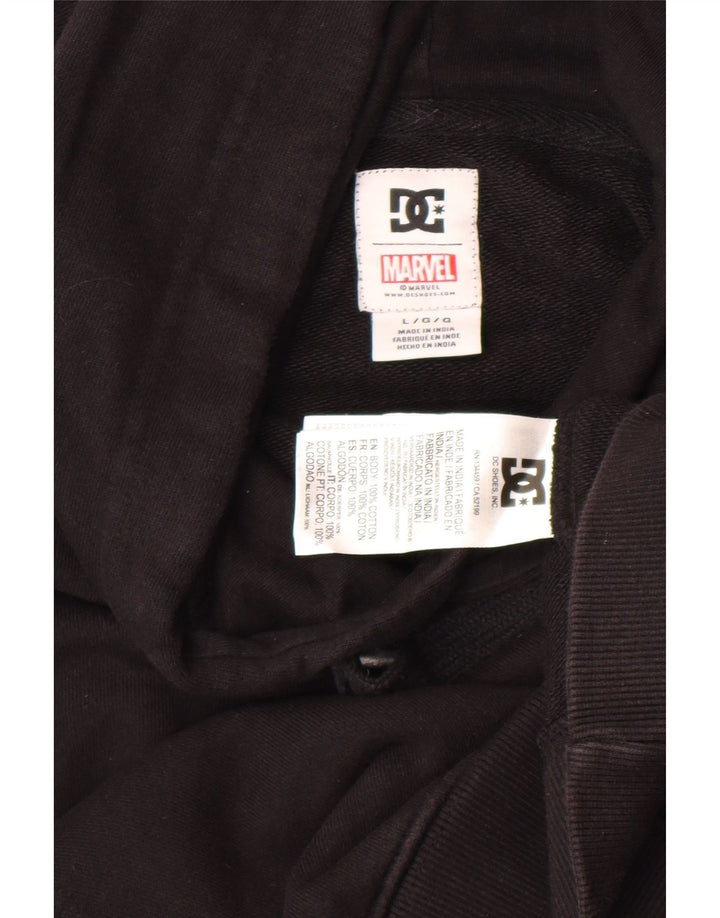 DC Mens Marvel Graphic Hoodie Jumper Grande Algodão Preto
