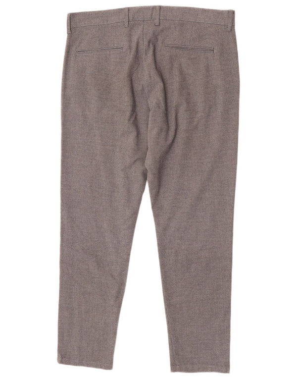 Zara Mens Slim Chino Calças EU 42 Grande W32 L28 Cinza