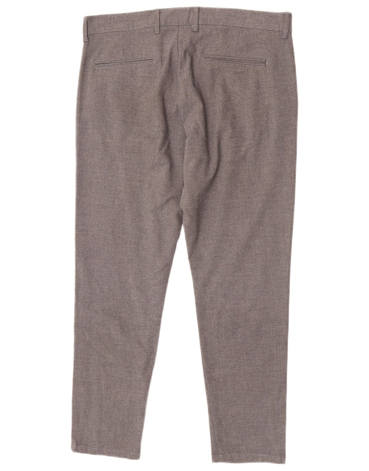 Zara Mens Slim Chino Calças EU 42 Grande W32 L28 Cinza