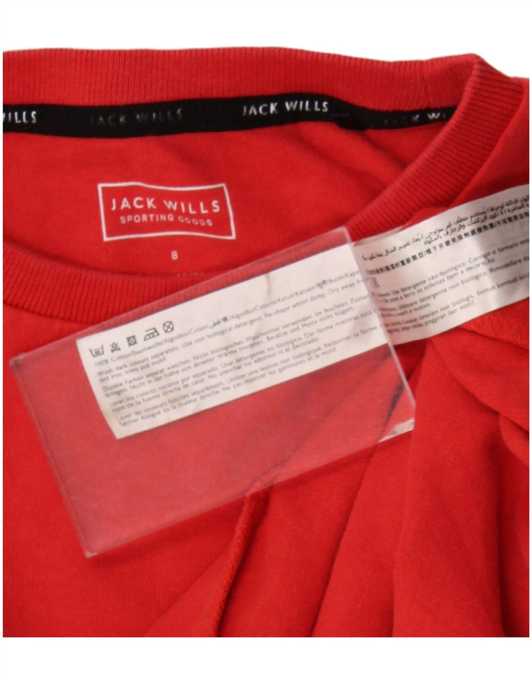 Jack Wills moletom feminino oversized com corte gráfico suéter Reino Unido 8 pequeno vermelho