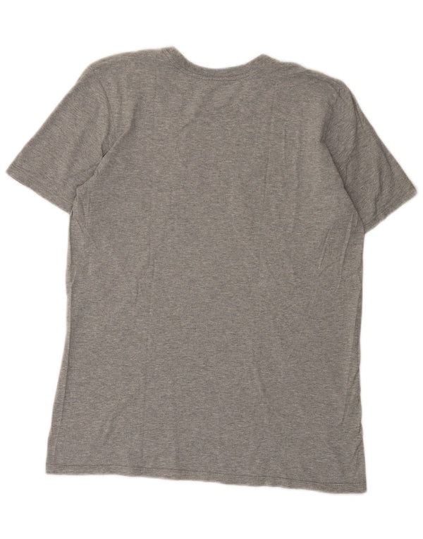 Camiseta masculina Nike Athletic Cut Graphic Top cinza médio algodão