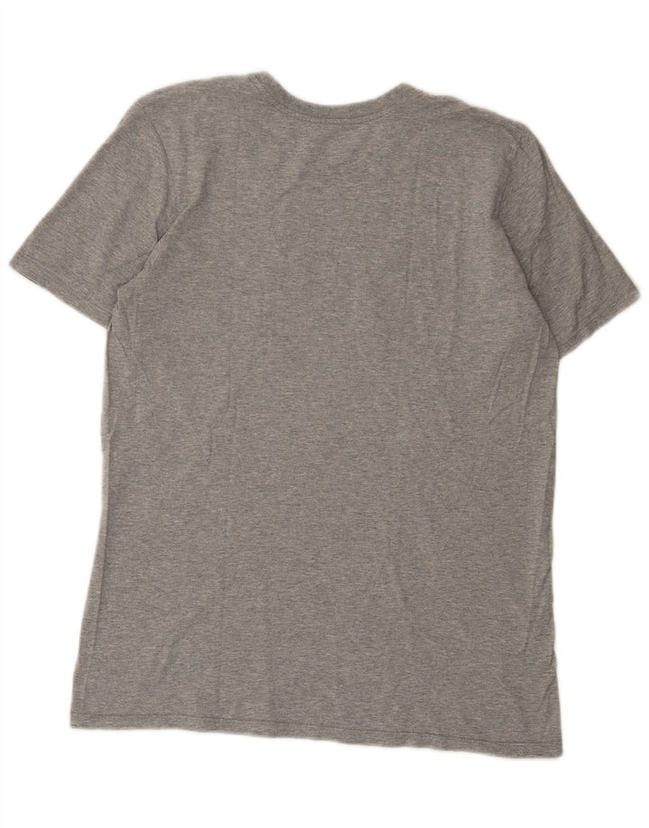 Camiseta masculina Nike Athletic Cut Graphic Top cinza médio algodão