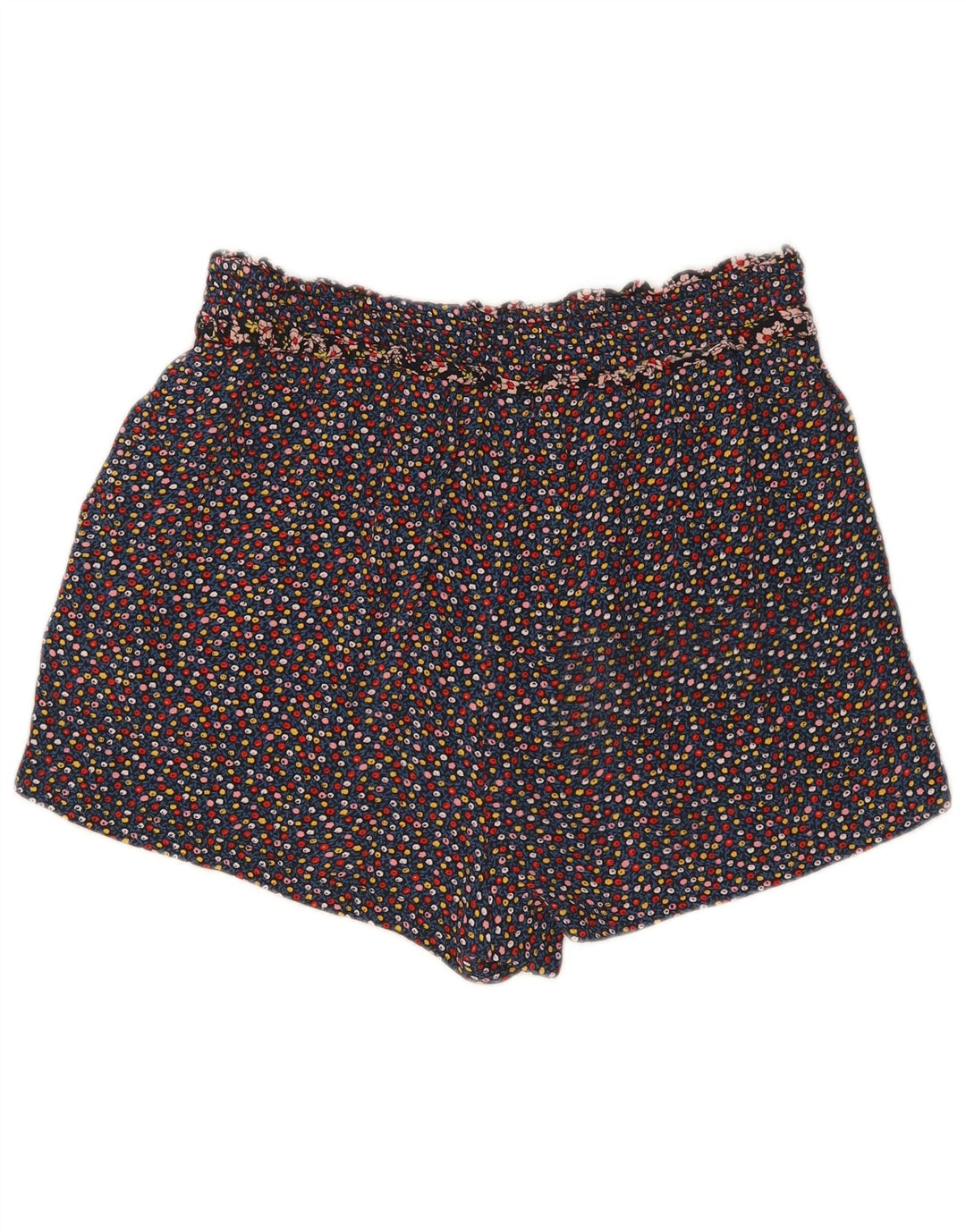 Calça quente feminina Jack Wills Reino Unido 12 médio W30 viscose floral multicolorida