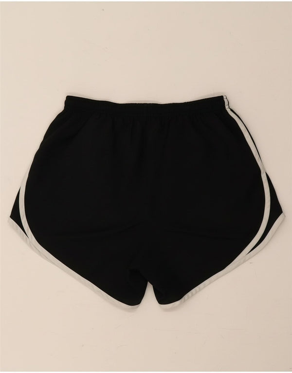 Shorts esportivos femininos Nike Dri Fit UK 8 pequenos poliéster preto