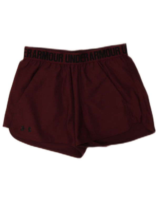 Under Armour Womens Graphic Sport Shorts XS Borgonha Poliéster