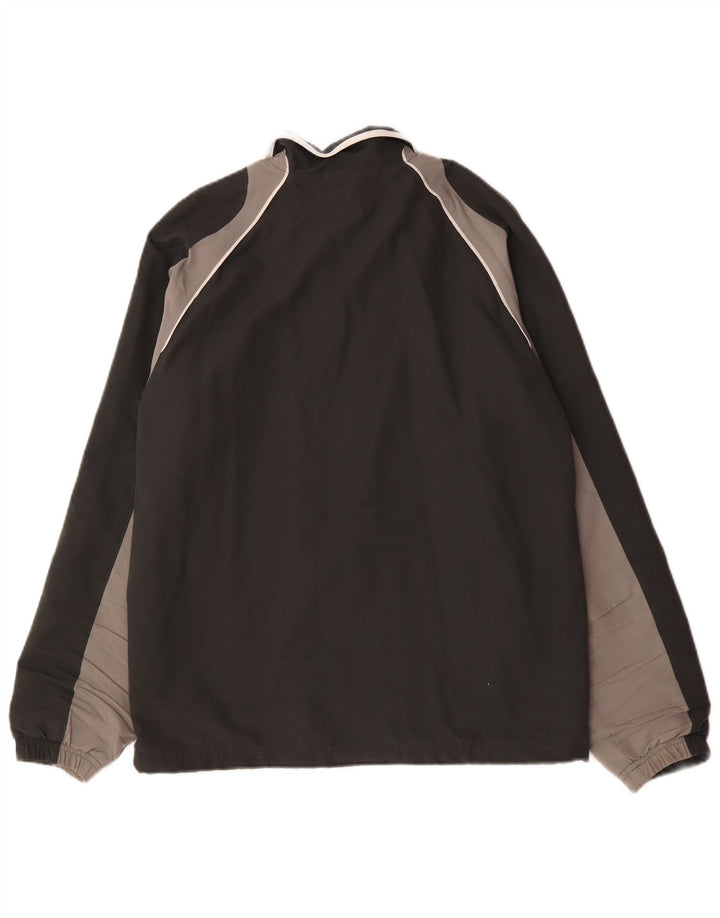 Reebok Mens Tracksuit Top Jacket Pequeno Poliéster Colorblock Preto