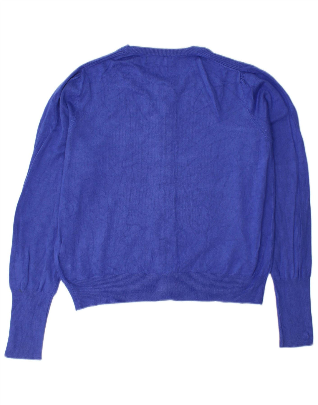 Suéter cardigã feminino Marks & Spencer UK 12 viscose azul médio
