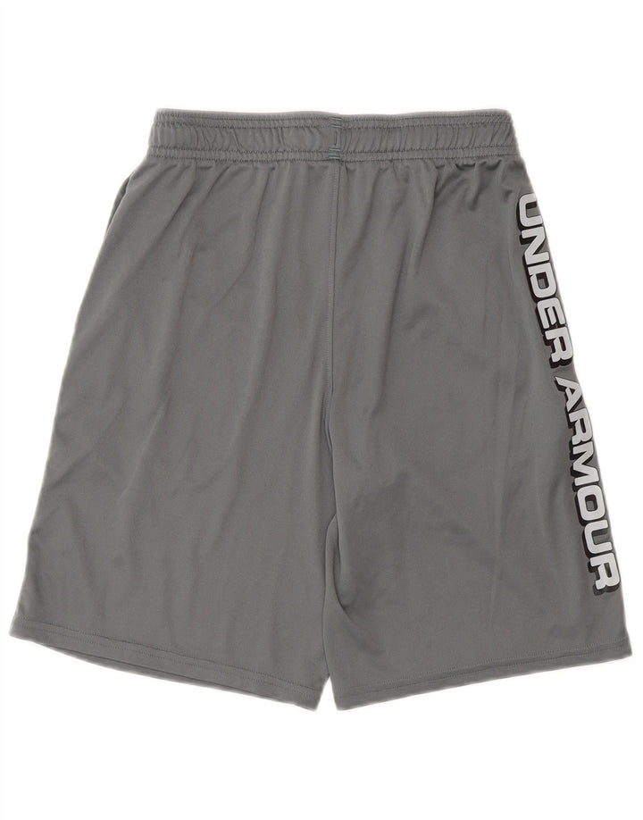 Shorts esportivos Under Armour Boys Heat Gear 9-10 anos cinza médio