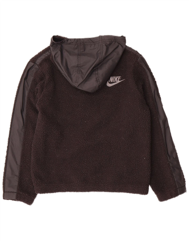 Suéter Nike Boys Graphic Zip Neck Fleece 10-11 anos Médio Preto Poliéster