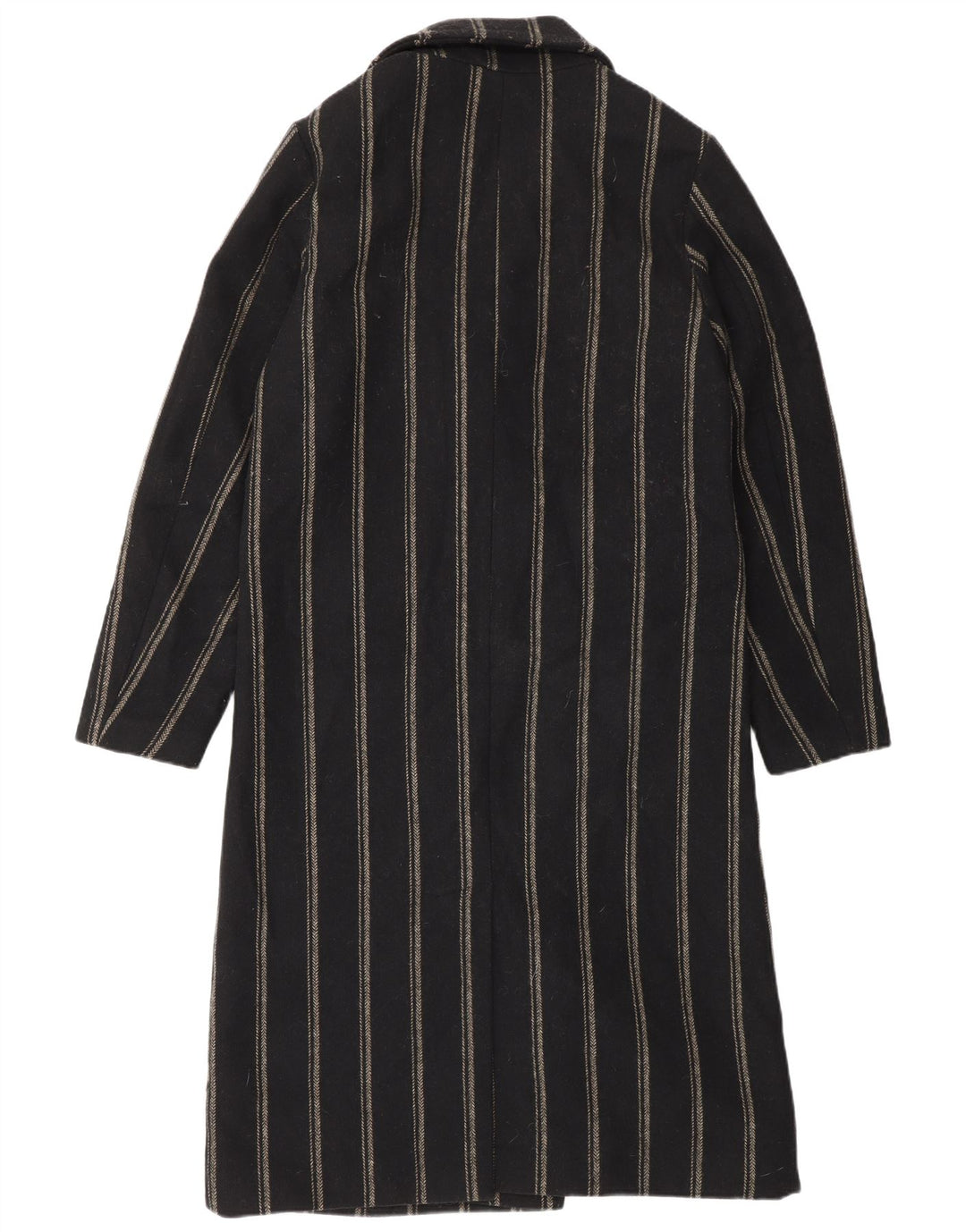 Casaco feminino Scotch & Soda com peito duplo Reino Unido 14 listrado preto médio