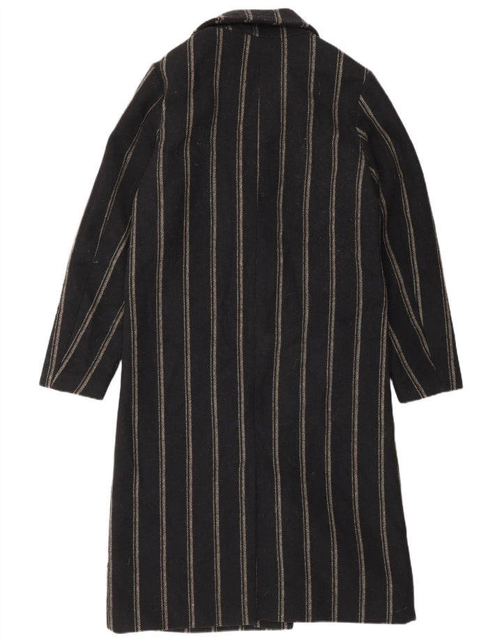 Casaco feminino Scotch & Soda com peito duplo Reino Unido 14 listrado preto médio