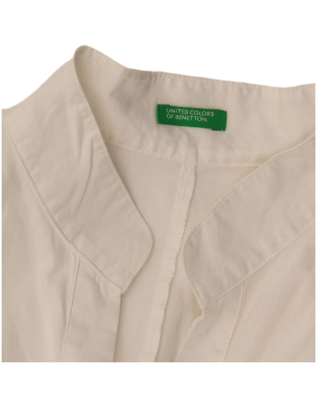 Blusa feminina BENETTON UK 14 médio branco