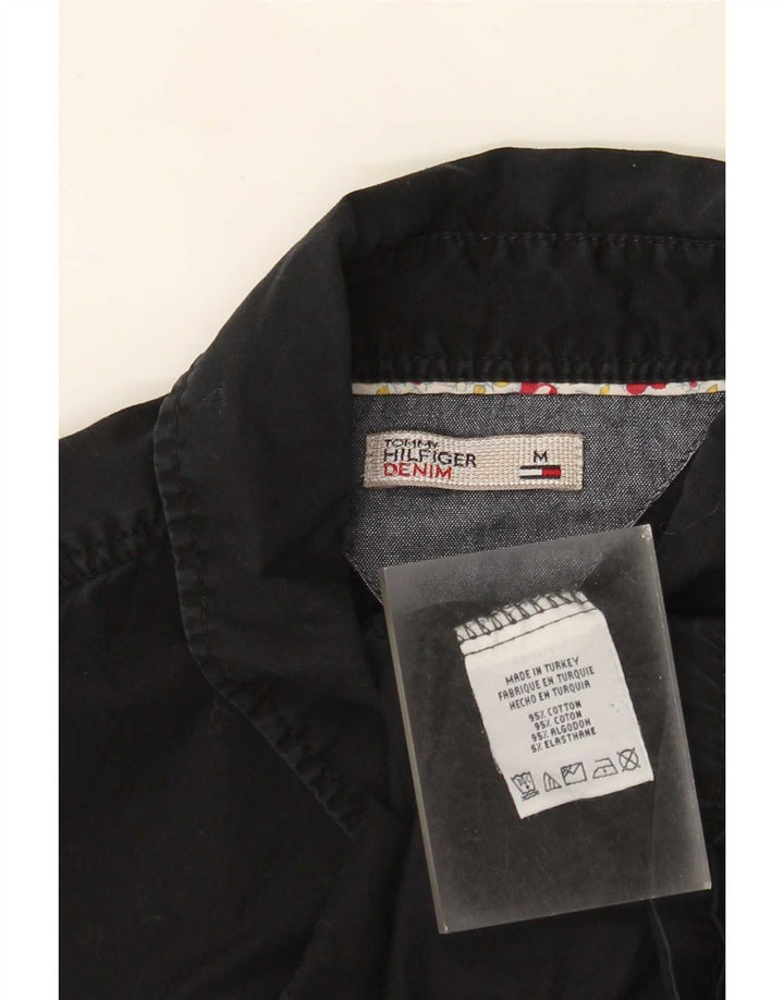 Camisa Tommy Hilfiger Feminina UK 12 Médio Algodão Preto