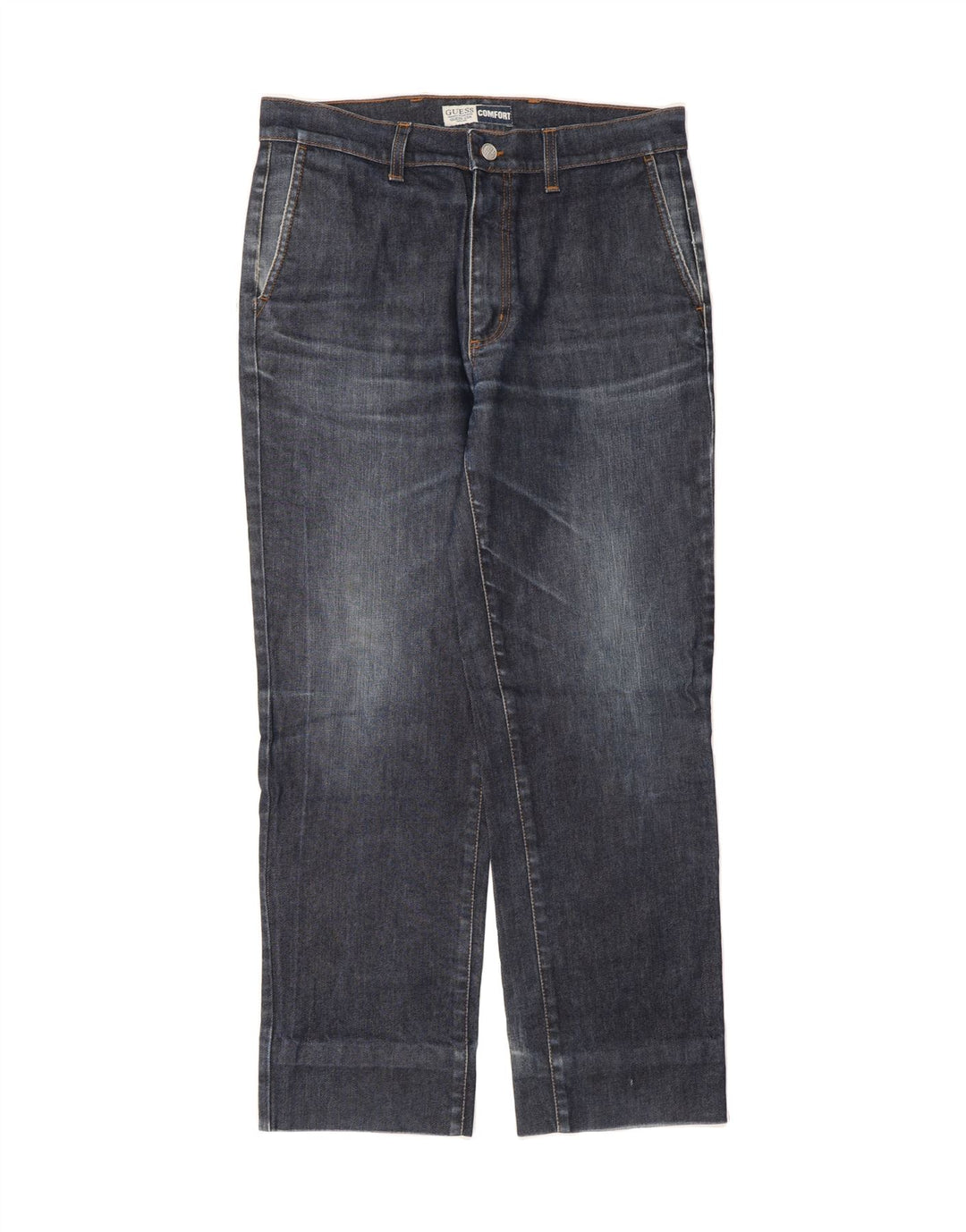 GUESS Mens Straight Jeans W31 L29 Navy Blue Cotton Vintage Guess and Second-Hand Guess from Messina Hembry 