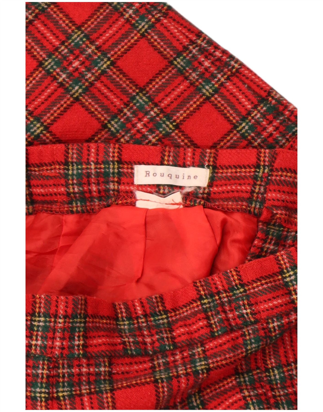 Calça Chino Feminina VINTAGE W25 L26 Xadrez Vermelho