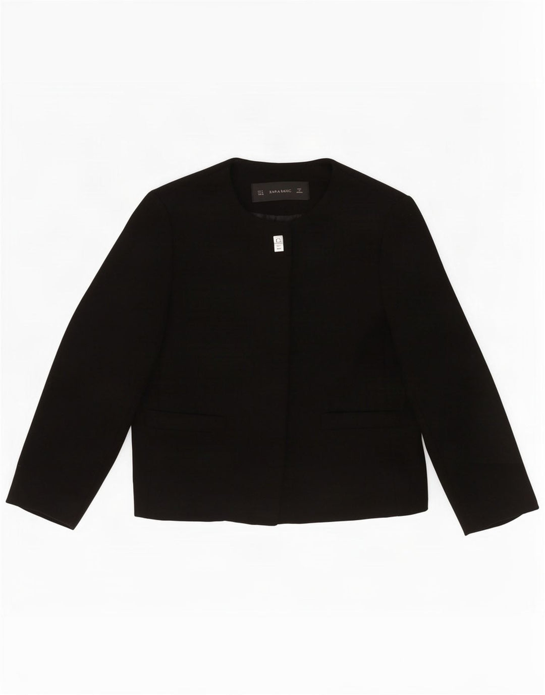 Jaqueta blazer feminina Zara com 1 botão Reino Unido 12 médio preto