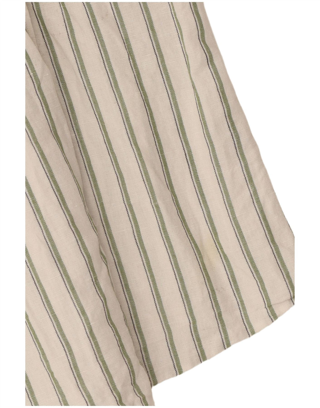Camisa masculina Zara de linho listrado branco médio