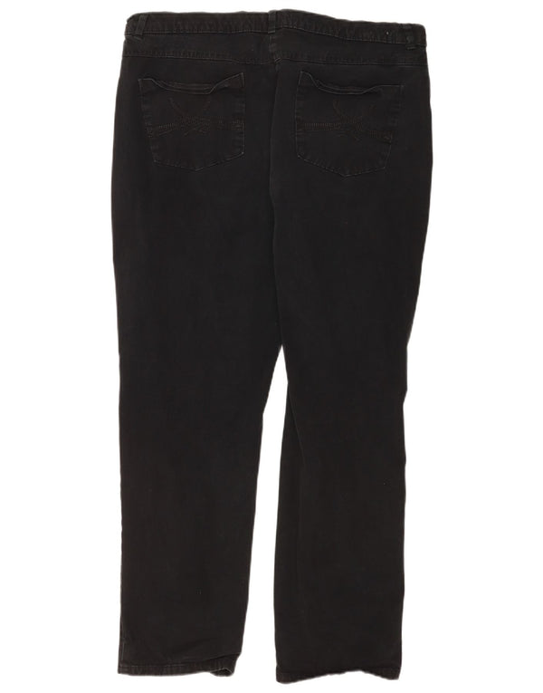 Jeans retos femininos Marks & Spencer Reino Unido 18 XL W36 L28 algodão preto