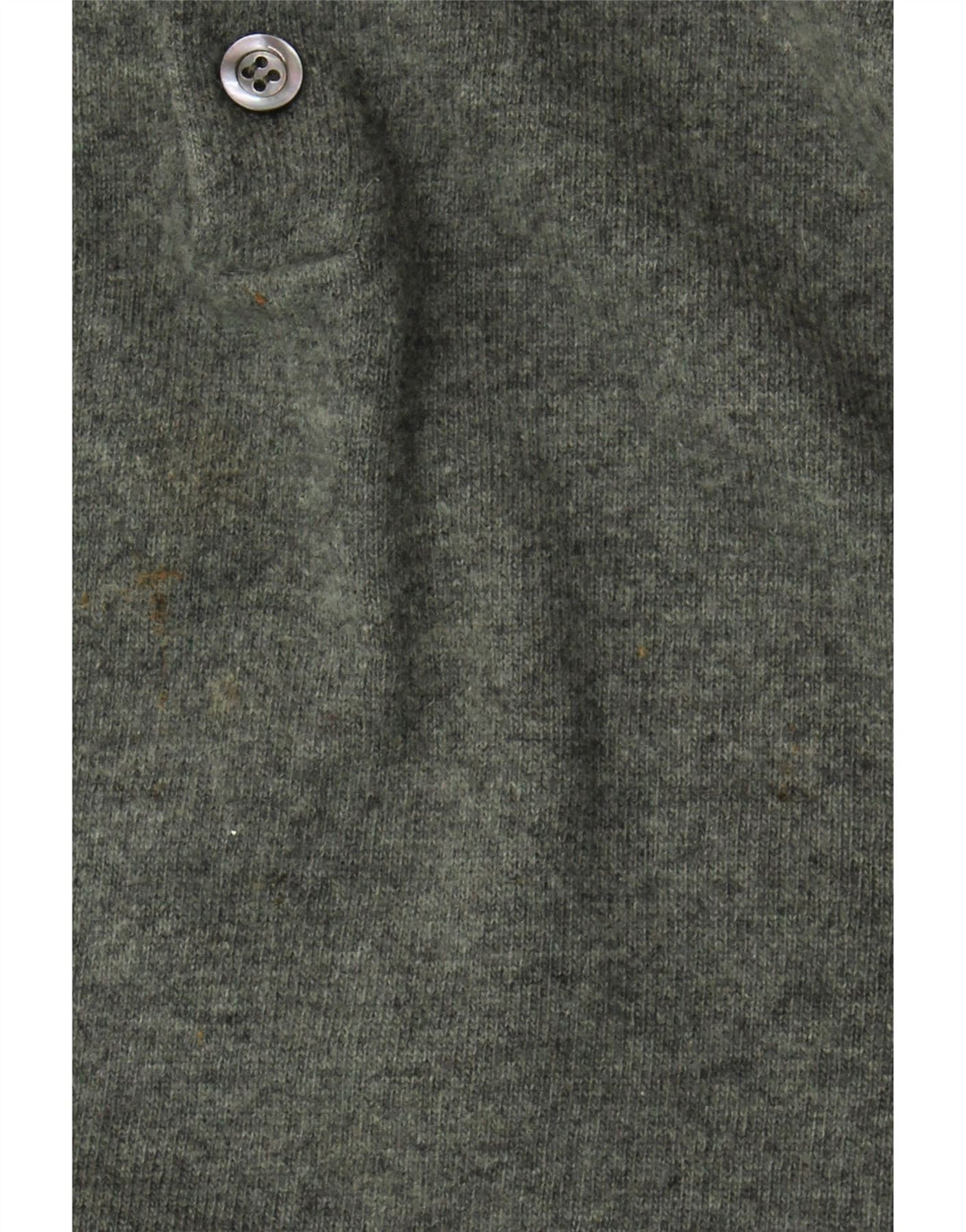 Suéter masculino Benetton com gola polo e lã virgem verde pequena