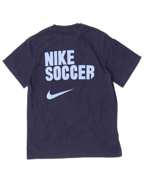 Camiseta Nike Boys Diggers Soccer Graphic Top 8-9 anos pequena azul marinho