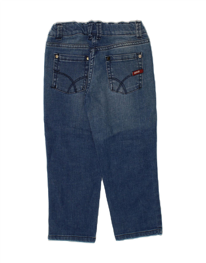 GAS Girls Straight Jeans 2-3 Years W20 L15 Blue Cotton Vintage Gas and Second-Hand Gas from Messina Hembry 