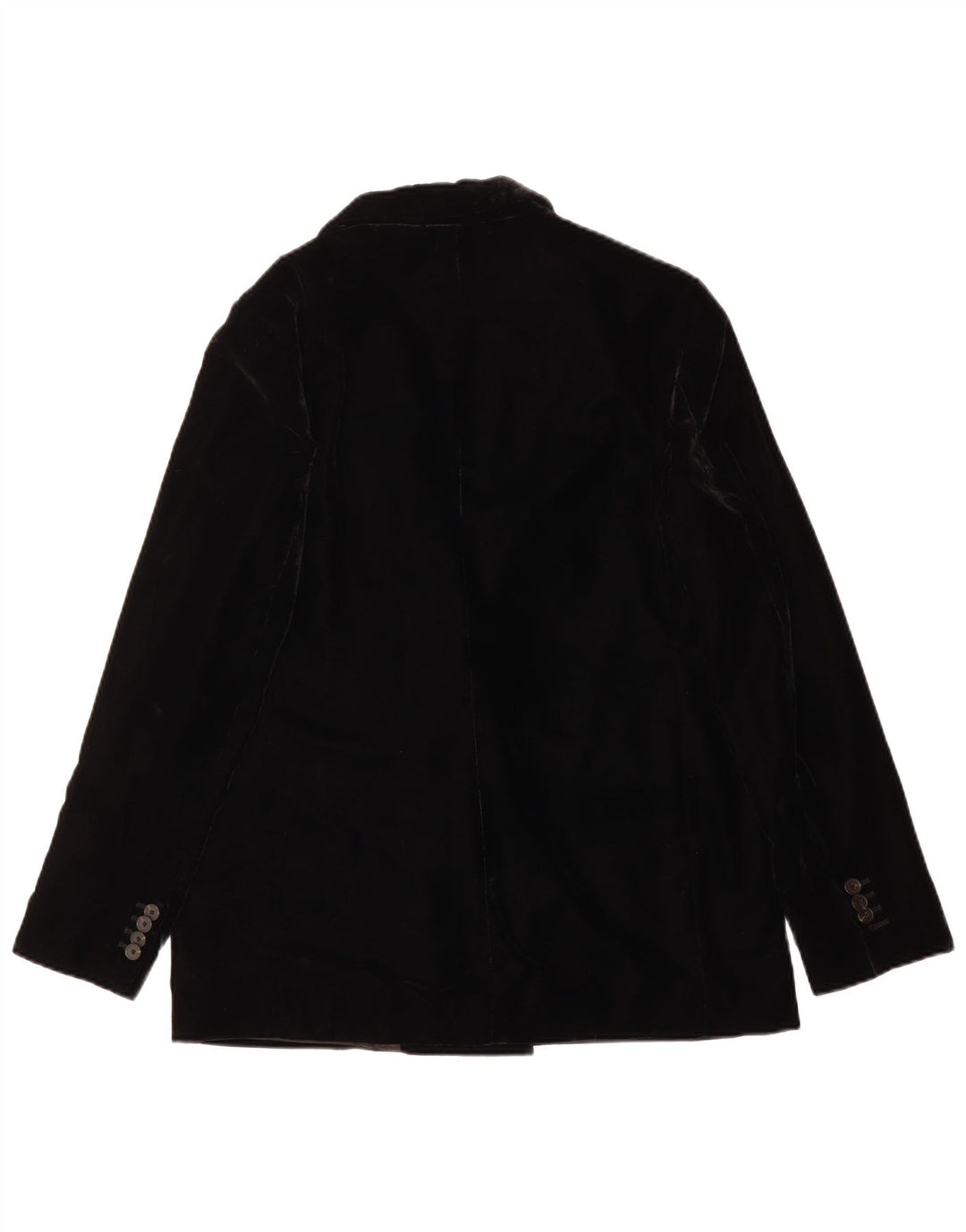 ZARA Womens Double Breasted Velour Blazer Jacket UK 16 Large Black