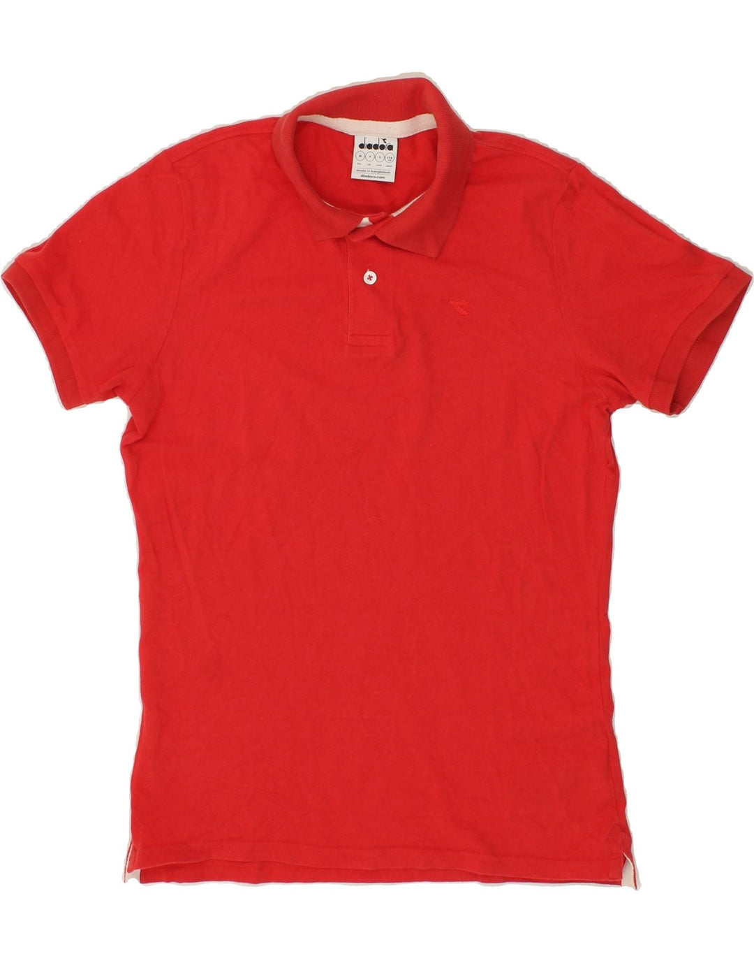 DIADORA Mens Polo Shirt Small Red Cotton Vintage Diadora and Second-Hand Diadora from Messina Hembry 