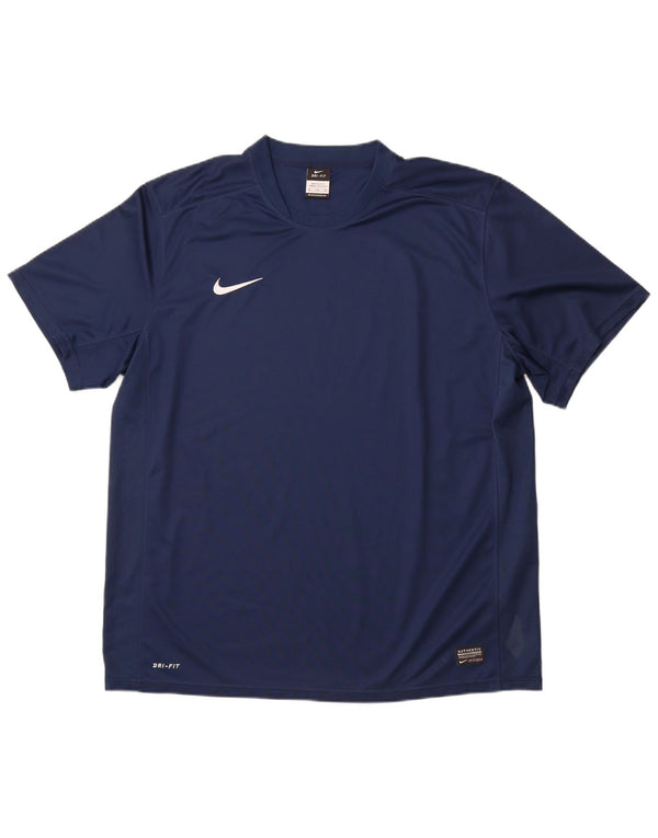 Camiseta masculina NIKE Dri Fit Graphic 2XL azul marinho poliéster